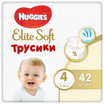 Подгузники-трусики Huggies Elite Soft 4 (9-14кг) 42шт