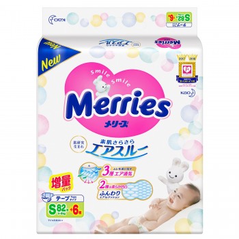 Подгузники Merries S 4-8кг 88шт